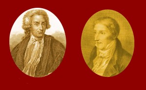 A sinistra Luigi Galvani e, a destra, Alessandro Volta, i due studiosi che trassero importante stimolo dalle ricerche sui pesci elettrici. Come è noto Galvani e Volta furono al centro di un’importante controversia sulla natura dell’elettricità responsabile della contrazione muscolare negli esperimenti in cui si mettevano a contatto nervi e muscoli della rana utilizzando conduttori metallici. Solo in tempi recenti lo studio elettrofisiologico è riuscito a mettere in luce le ragioni delle difficoltà che avevano i due studiosi ad arrivare a una visione comune del problema.